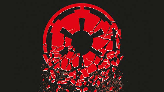 Logo Star Wars Galactic Empire sur la couverture de Star Wars : L'Ascension et la Chute de l'Empire.