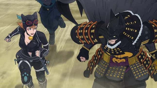 Batman et Catwoman dans Batman Ninja 2018.