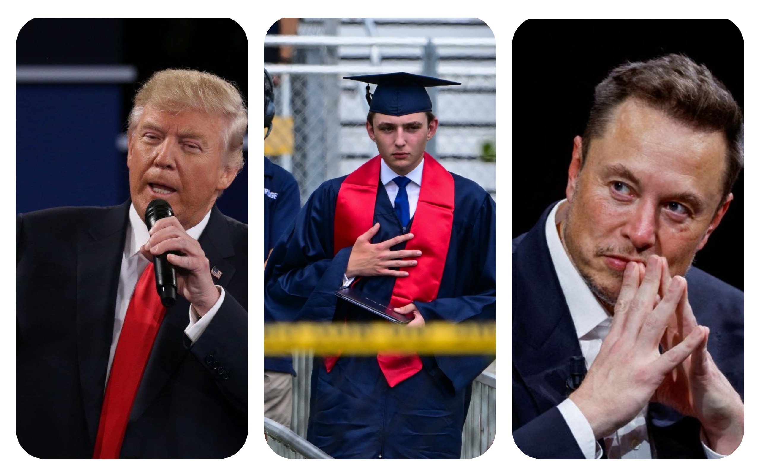 Barron Trump a assisté à son père Donald et Elon Musk
